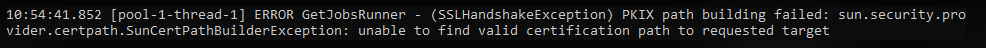 Possible error. 